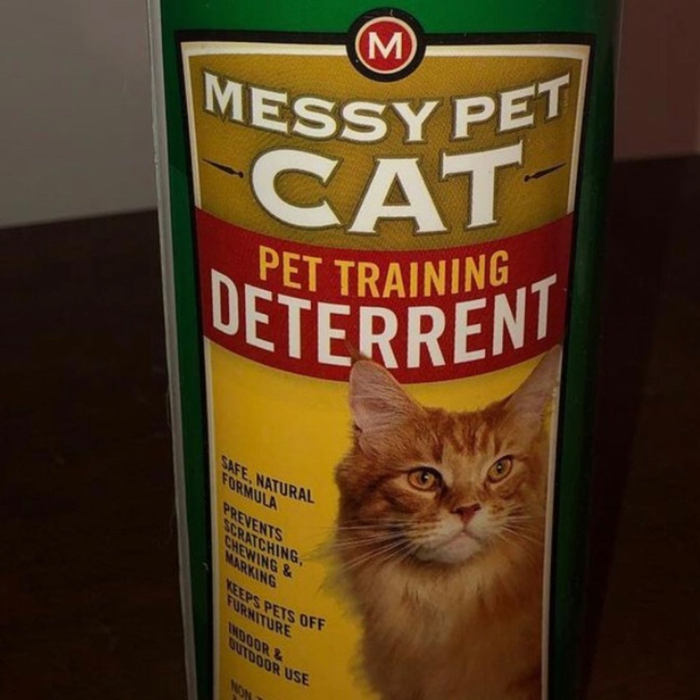 Cat deterrent spray
